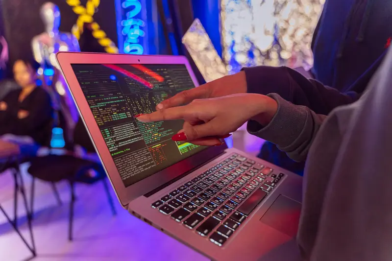 EXIF metadata breakdown on a laptop screen